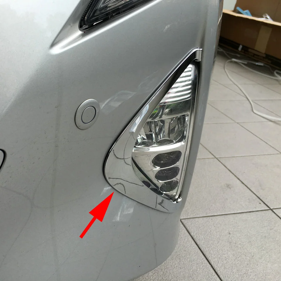 Dla Toyota Prius 2016-2018 Chrome przednie światło przeciwmgielne wykończenia pokrywy akcesoria