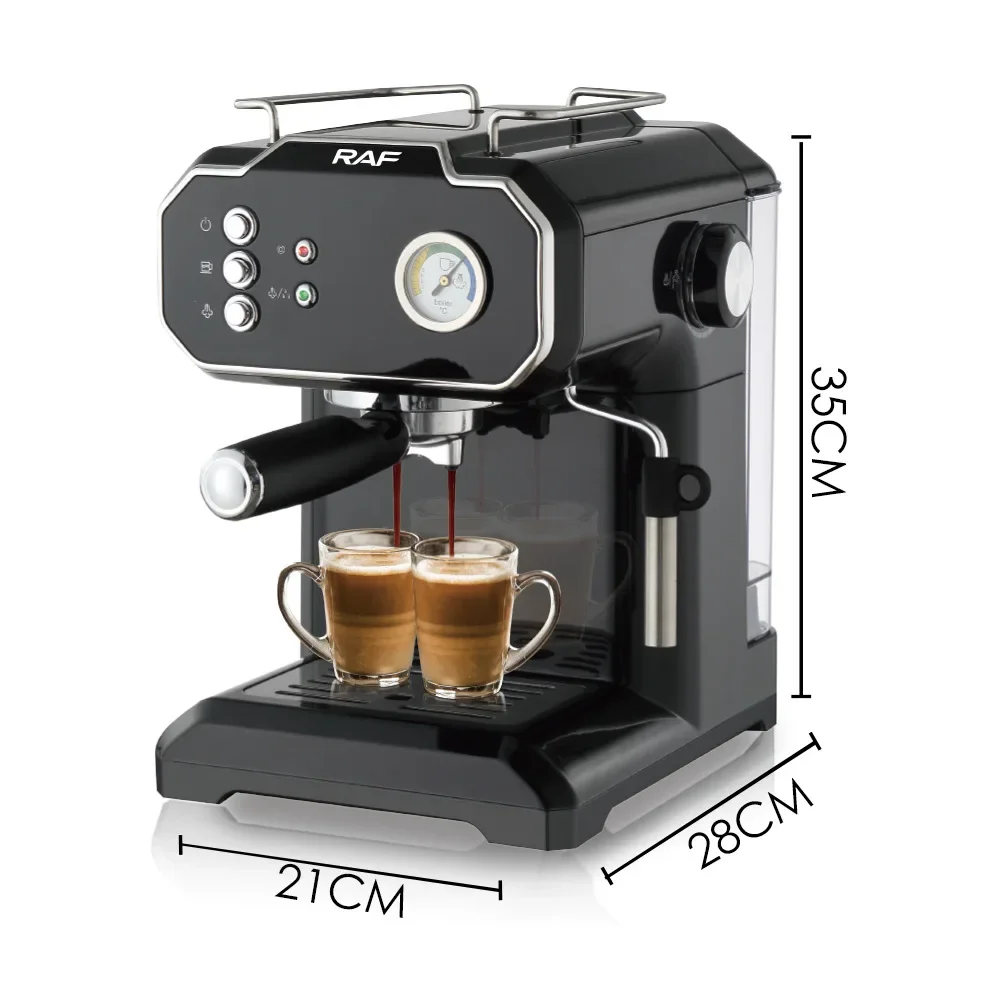 Italian Coffee Maker Espresso Machine Household Small Semi-automatic High Pressure Steam milk froth