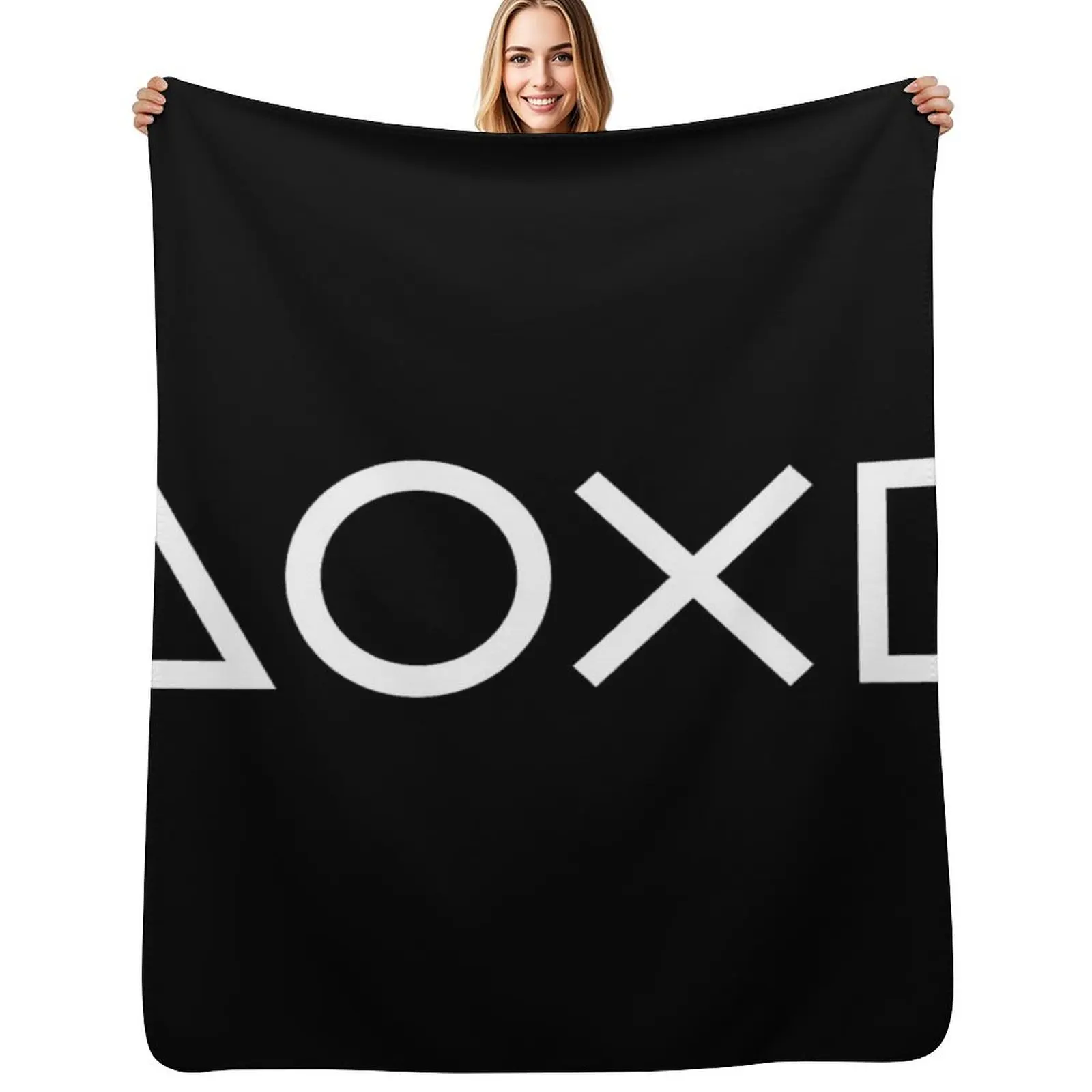 

Controller Buttons (White) Throw Blanket Sofa Throw Soft Nap Thermals For Travel Blanket