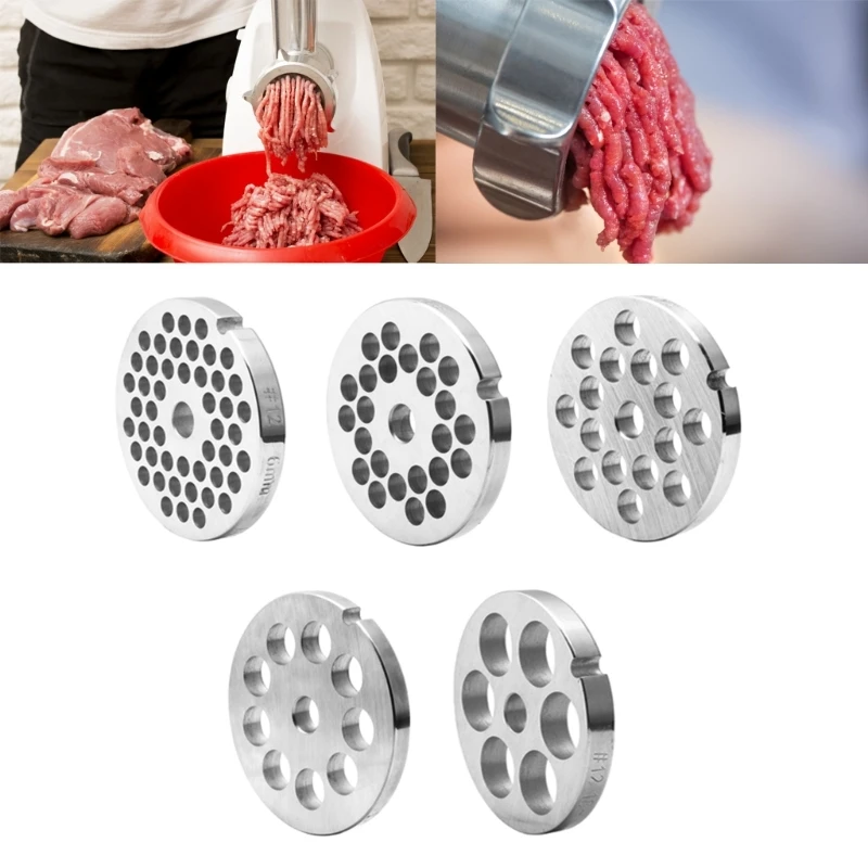 Stainless Steel Grinder Crusher Mixer Mincer Plate Disc Knife 6/8/10/12/18mm Hole Kitchen Accessories Replacement B03E