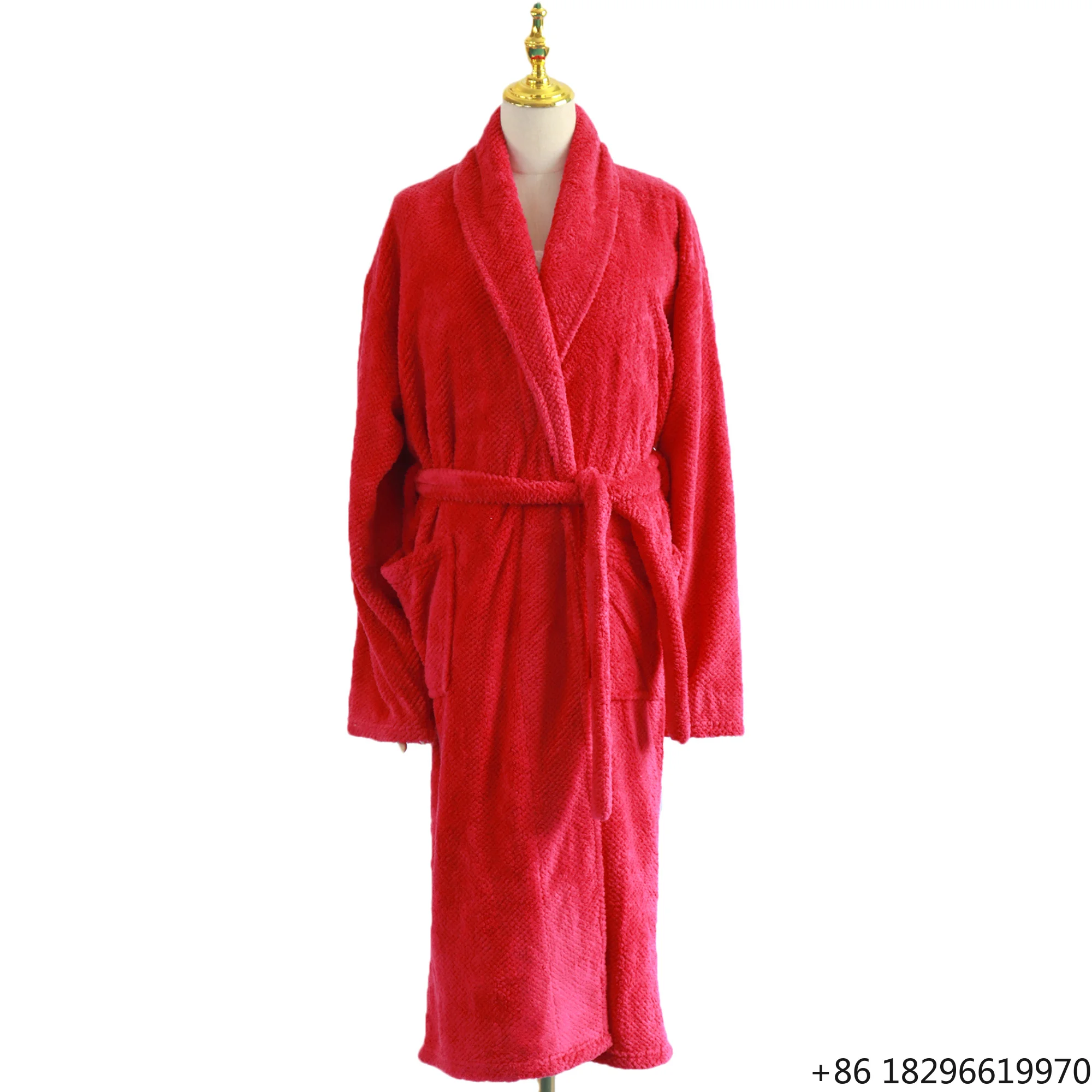2023 Wholesale Cheap Warm Plus Size Nightgown Unisex Bath Robe Full Length Sleepwear