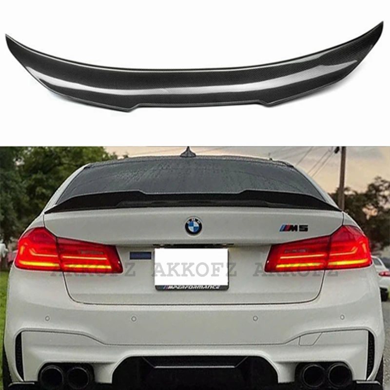 

For BMW 5 Series G30 G38&M5 F90 PSM Style Carbon fiber Rear Spoiler Trunk wing 2016-2023 FRP Gloss black Forged carbon