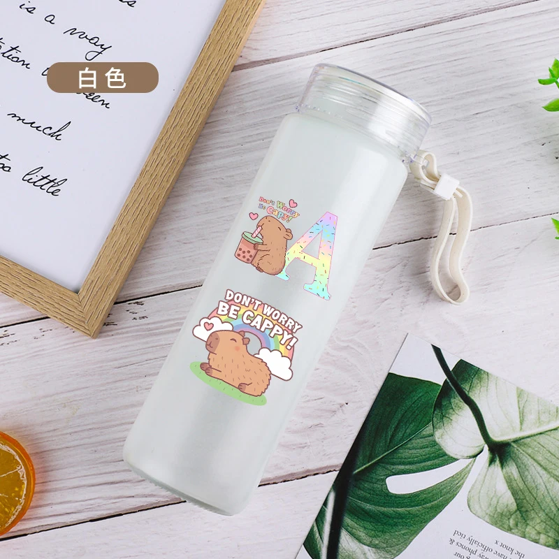 

Capybara Gradient Sports Water Bottle Frosted Cup for Female Girls Gift Beauty Camping Tour Plastic Sport Water Bottle Xmas Gift