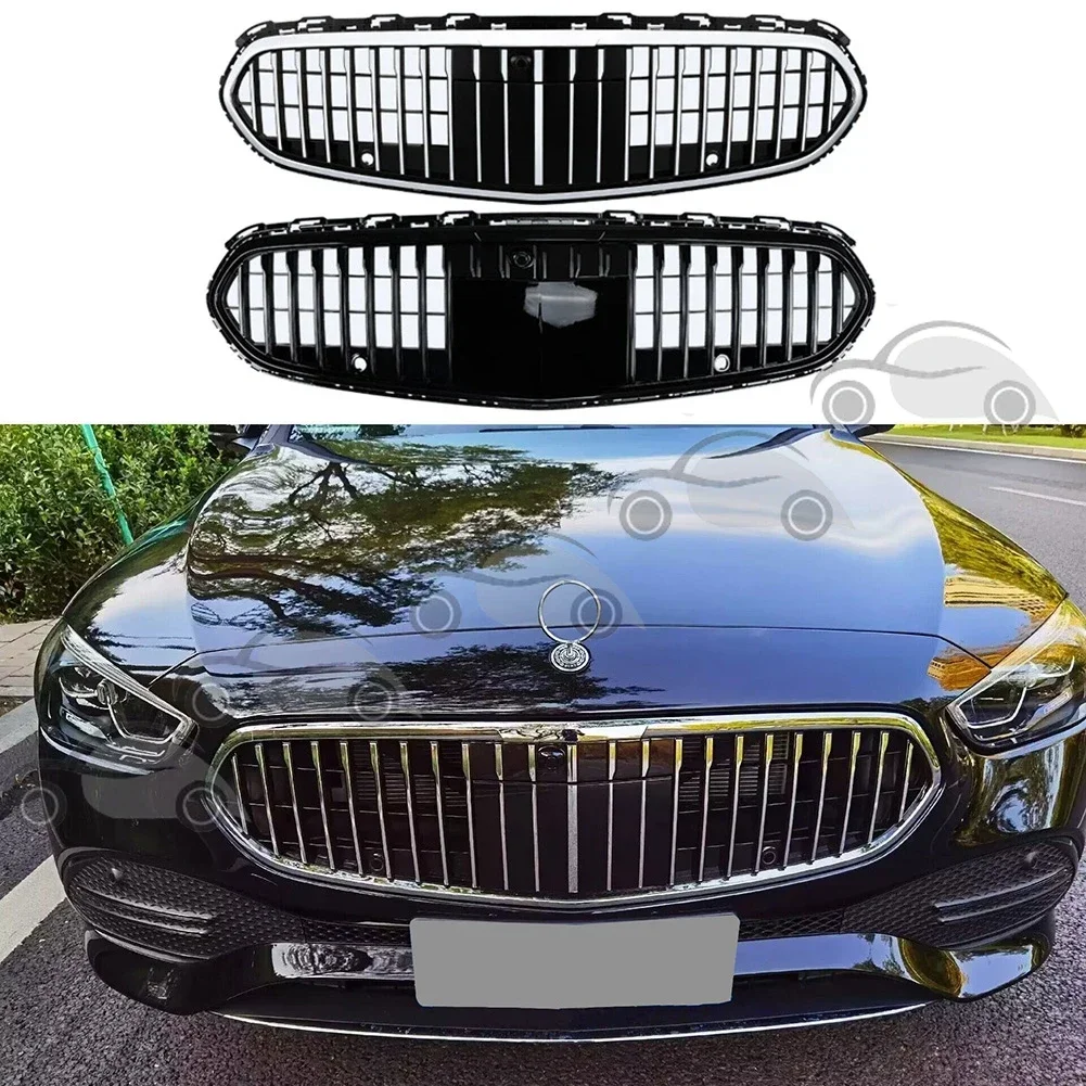 

Передняя гоночная решетка для подтяжки лица автомобиля, решетки верхнего бампера, подходят для Mercedes-Benz W206 C-Class 2022+