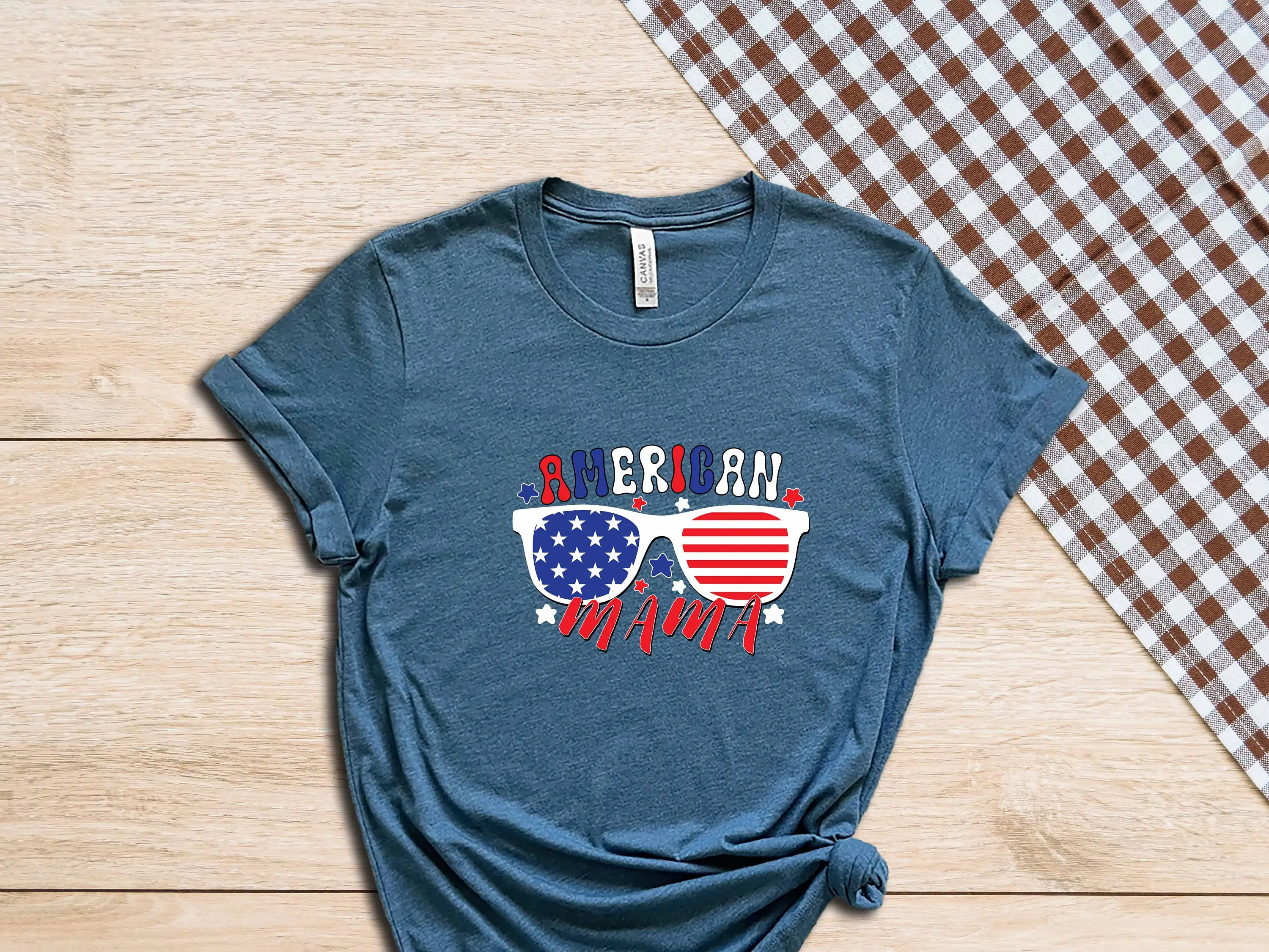 4Th Of July T Shirt Independence Day American Mama Freedom America Usa United States Proud