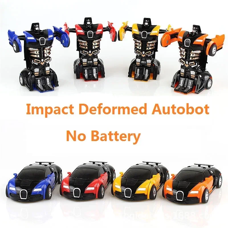 Children Deformation Vehicle Toys Car Collision Inertia One Click Deformate Robot Cars Vehicles Toy Gifts for Kids