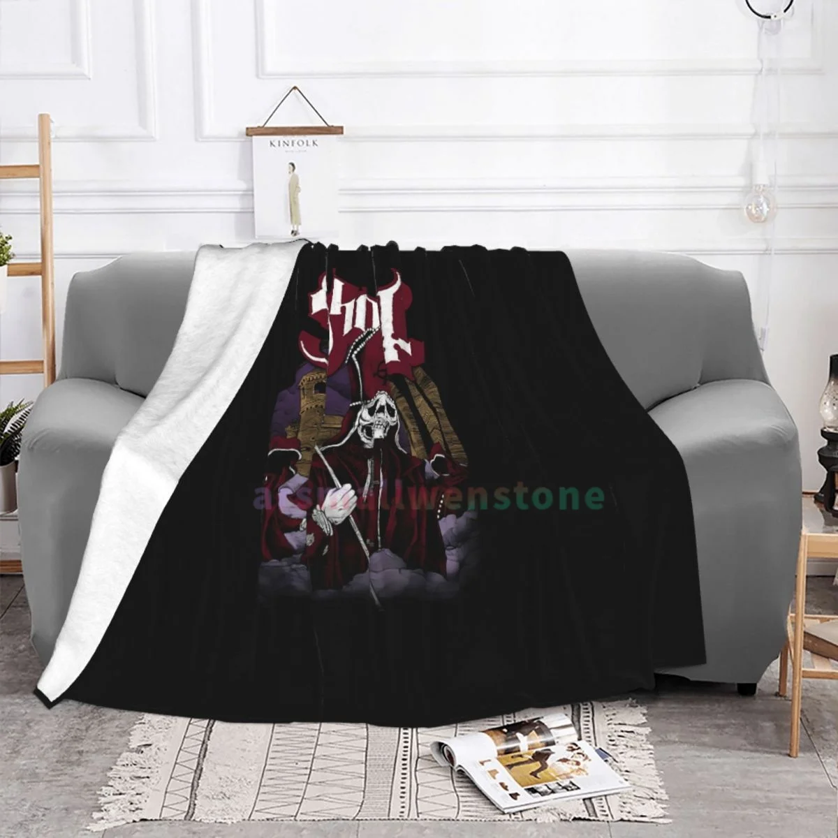 Ghost B.C. Band Flannel Fleece Blanket Soft Warm Lightweight Cozy Anti-Pilling Fuzzy Throw Blankets for Couch Bed Sofa Travel