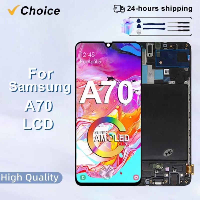 AMOLED For Samsung Galaxy A70 LCD Touch Screen Digitizer Assembly For Galaxy A705 Display SM-A705FN SM-A705GM Replacement Parts