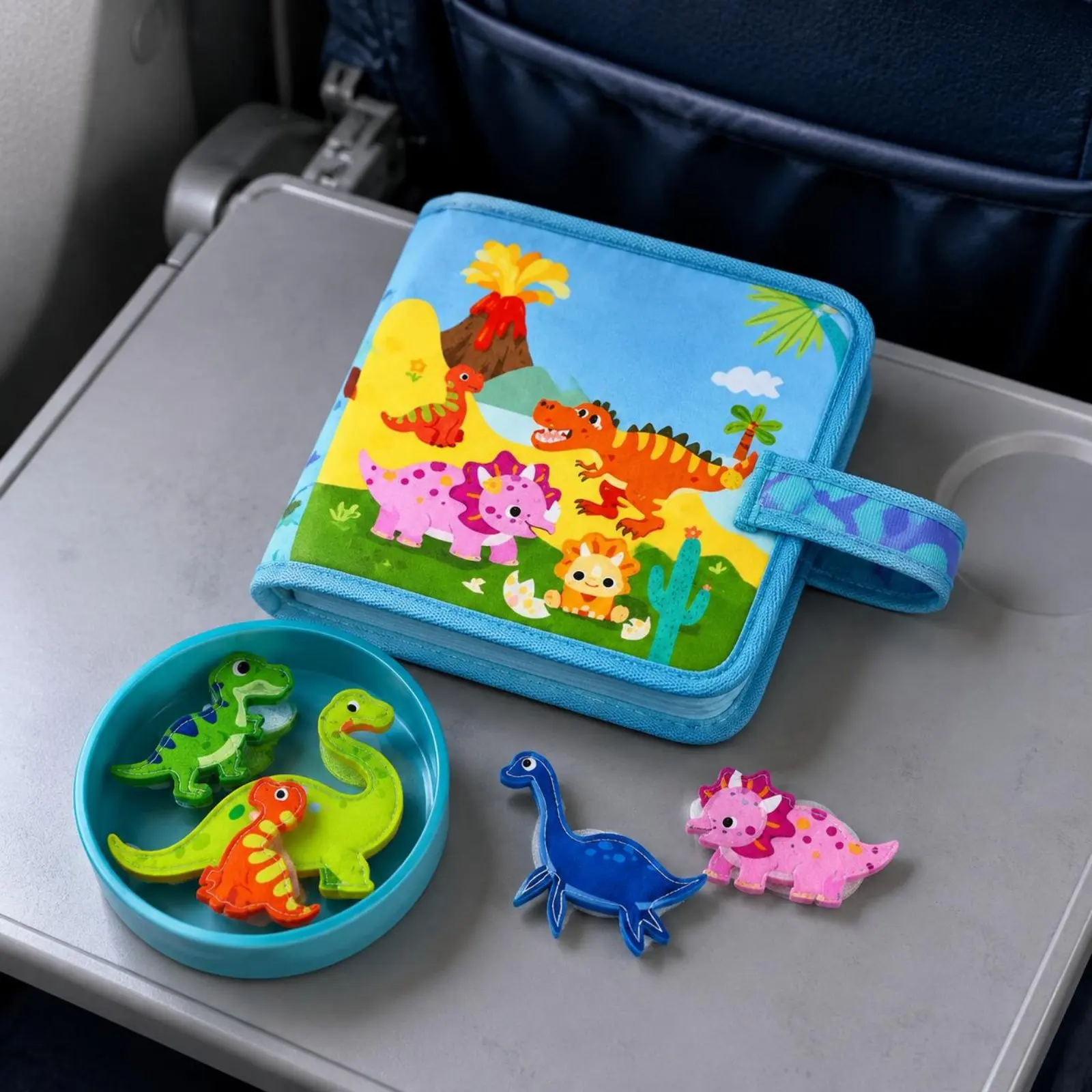 dinosaur-busy-book-interactive-dinosaur-felt-book-toddler-activity-board-hand-eye-coordination-sensory-busy-board-screen-free