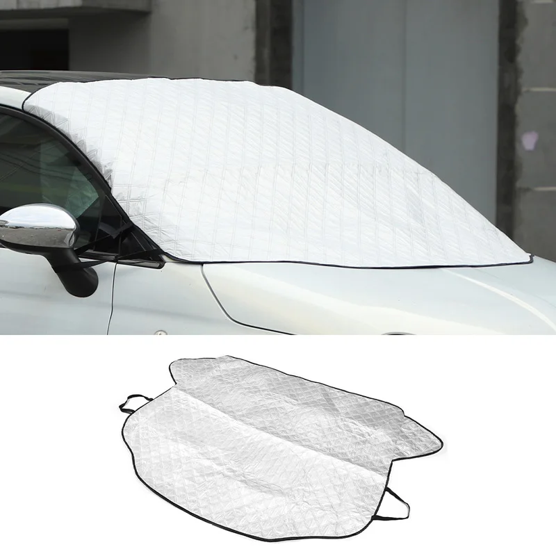 

For Fiat 500 10-15 Outdoor Front Glass Snow Block Cover Waterproof Windshield Sun Visor Kit Trim 185*120cm Front block sunshade