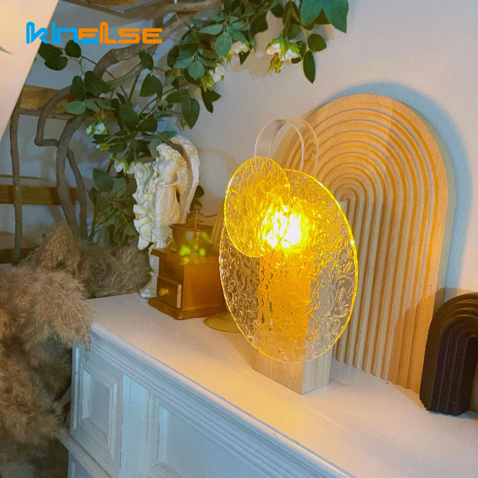 Rotating Water Ripple Night Light LED USB Bedroom Dimming Dynamic Sunset Projection Lamp Christmas Holiday Gift Atmosphere Light