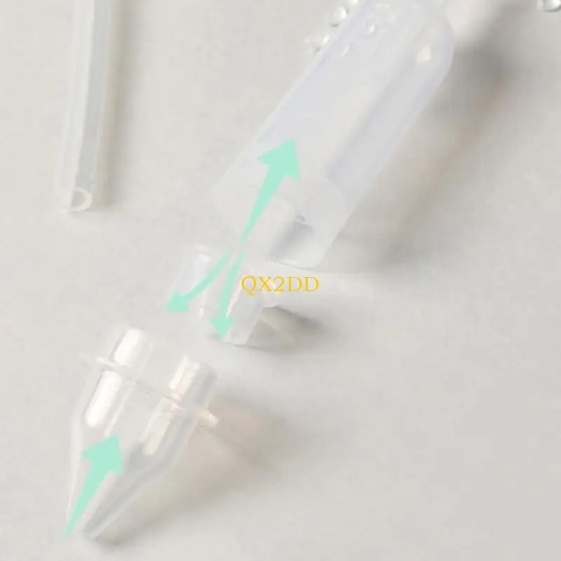 

QX2D Soft Silicone Baby Nasal Aspirator Portable Handpulled Nose Sucker Easy to Clean