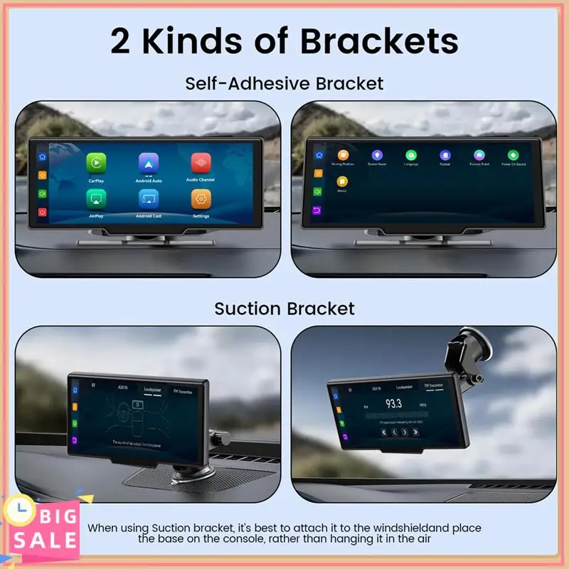

Better-Wireless Carplay Screen,10.26In Car Stereo Touch Screen With Android Auto Carplay, Car Audio With Mirror Link, Bluetooth
