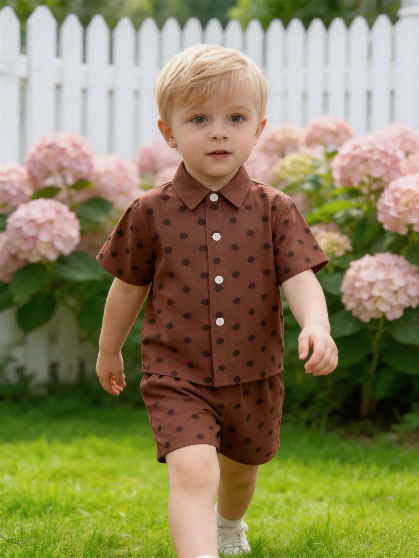 Baby shirt shorts, breathable sweat wicking and quick drying fabric, comfortable and versatile, cute and energetic baby outfit