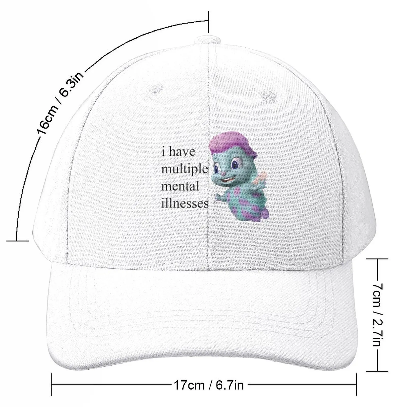 Bibble Mental Illness Rights Baseball Cap Fishing cap Horse Hat Golf Hat Man Caps Male Women's