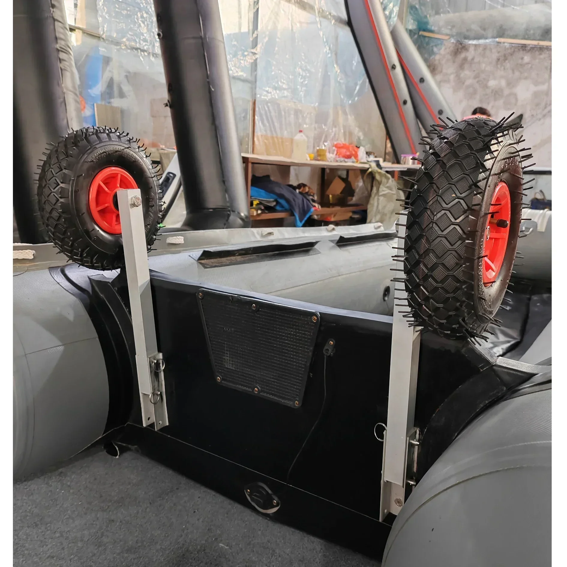 Hot Sales Rubber Boats For Fishing Boats Under 3 Meters, Inflatable Stern Wheels Without Bearings, Simple Small Trailer