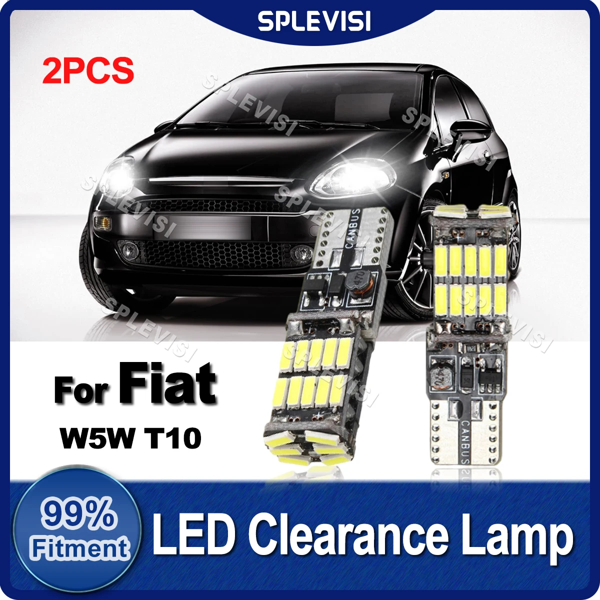 

Replace 2x LED Clearance Lamp Light Canbus Bulb T10 W5W/194 HID White For Fiat Grande Punto Palio Freemont Bravo Croma Panda