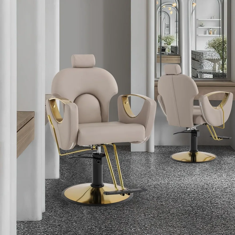 

Salon Chair for Hair Stylist Barber Hair Styling Chair, Extra Thick Seat and Durable Steel Construction, Shampoo Salon Equipment