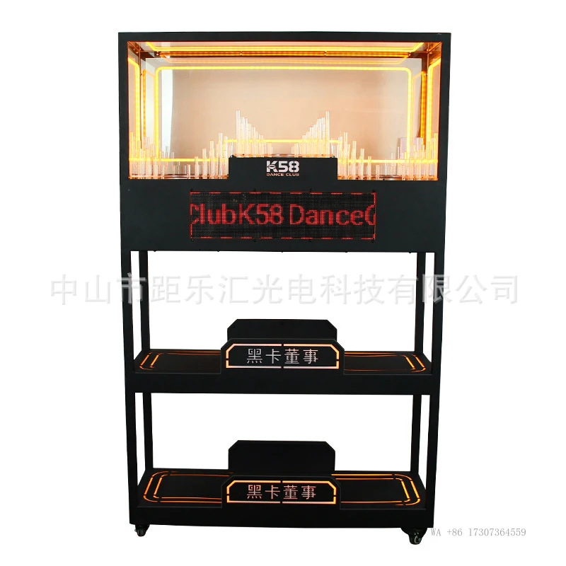 ledIlluminated wine cabinet for bar, red wine and foreign wine display cabinetKTVChampagne cabinetXOAcrylic movable wine rack ca