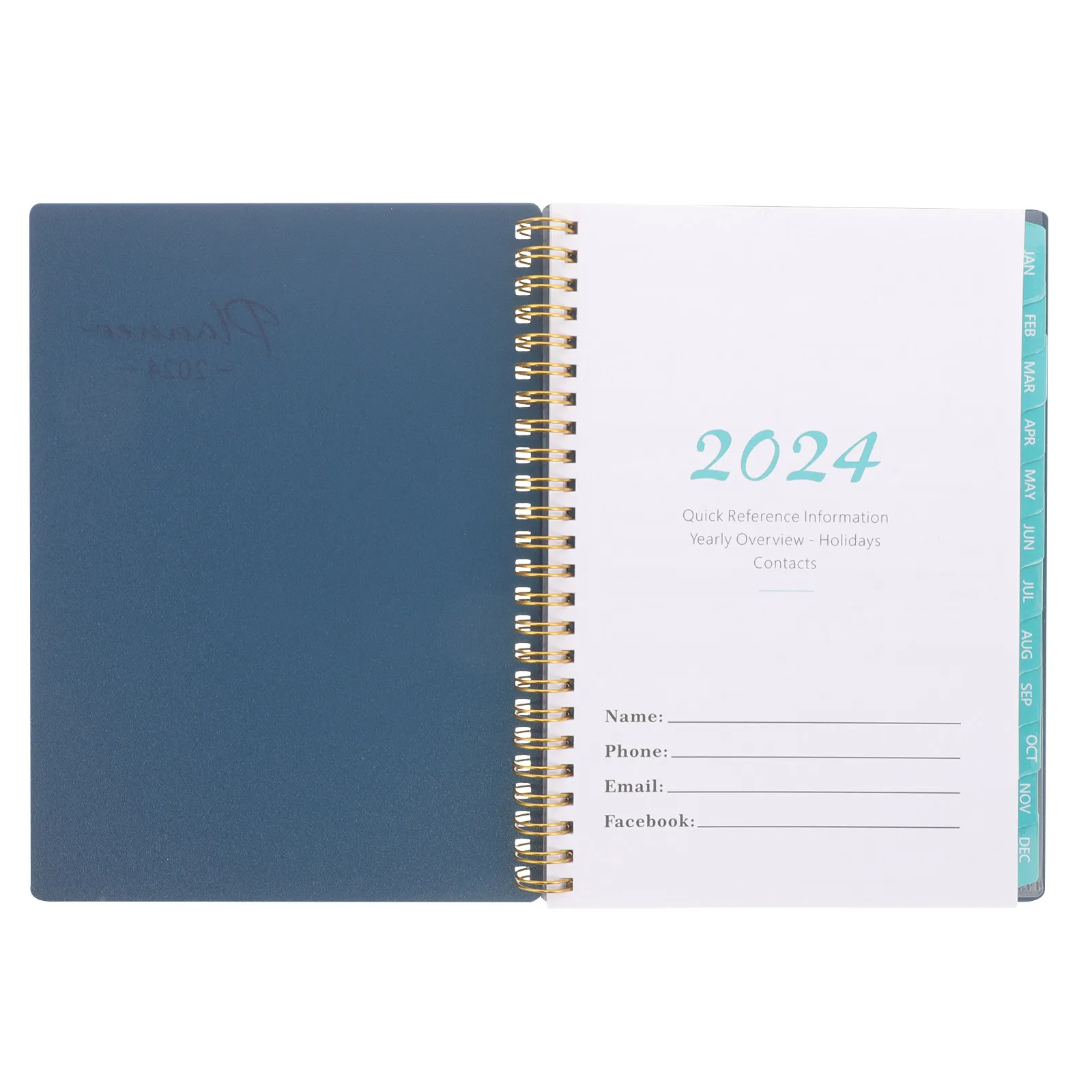 

Coil Bound Academic Planner Notebook for Students Teachers Daily Scheduling Time Management Portable Weekly Organizer 2024