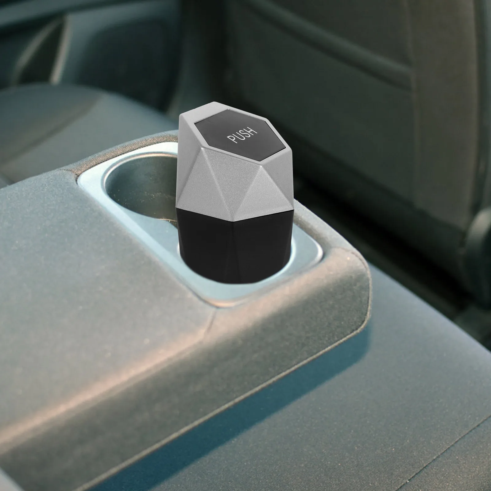 

Vehicle Trash Bin Large Capacity Car Garbage Can Leakproof Auto Trash Container with Cup Holder Car Accessories Organizer