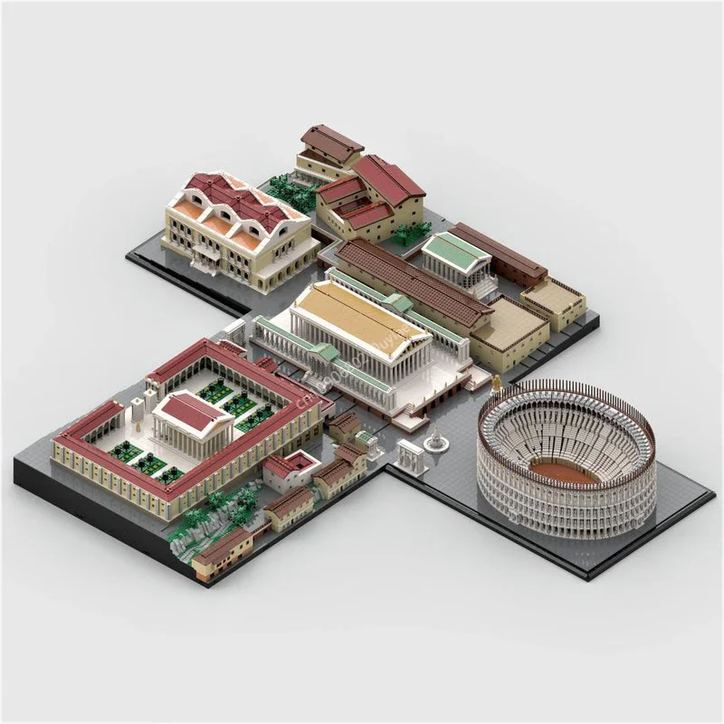 

Moc Modular Building Block ROMA City Architecture Brick Set Classic Model Bricks Educational Toys For Creative Minds Gift