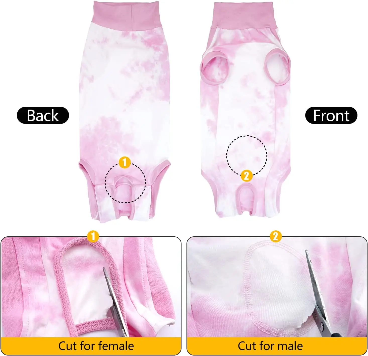 Dog Clothes Surgery Recovery Suit for Male Female Dogs Cats Spay Neuter Onesie Snugly Shirt Cone Alternative Anti-Licking Wound