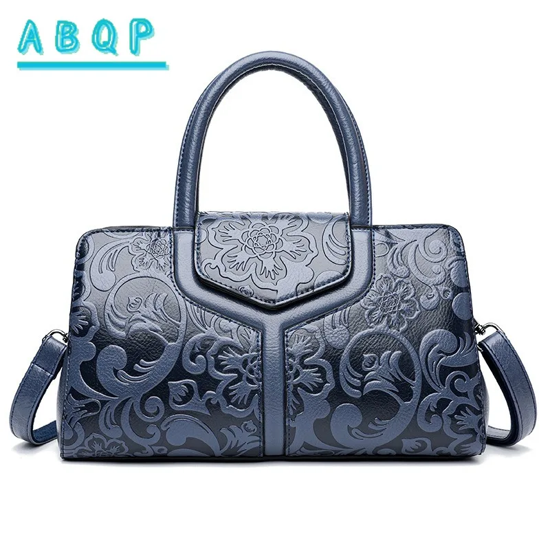

Женская сумка через плечо с тиснением в стиле ретро и цветочным дизайном, регулируемый плечевой ремень, званые ужина, повседневные прогулки, женский кожаный кошелек