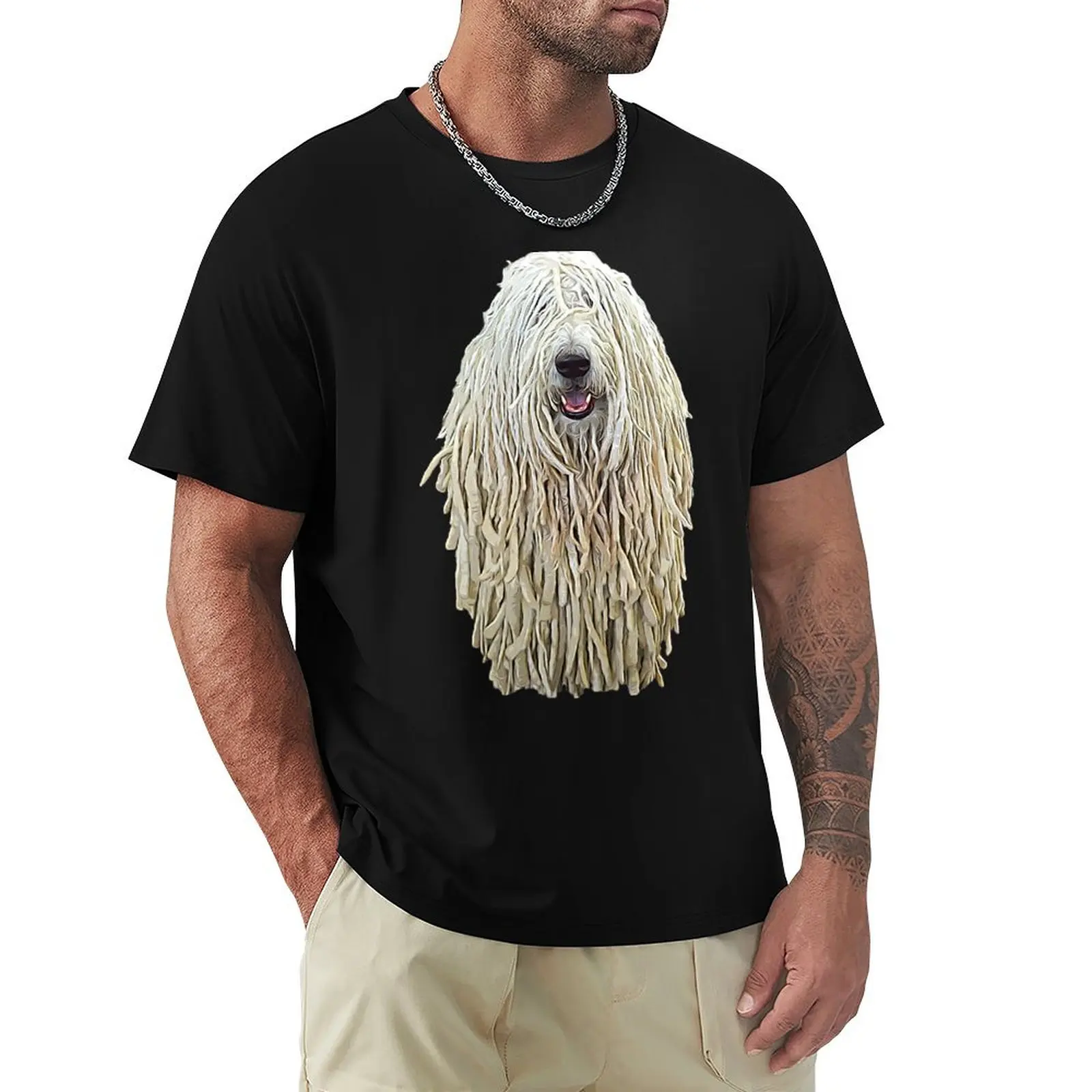 Camiseta Komondor Dog Dreadlocks, camiseta informal relajada de manga corta