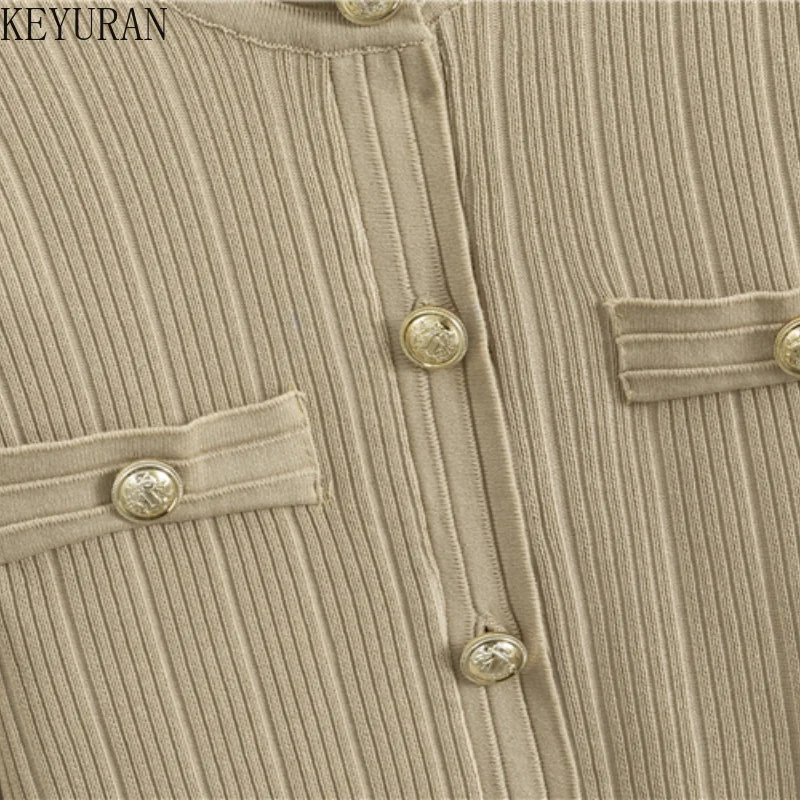 2024 New Casual Sports Knitted Two Piece Sets Women O-Neck long sleeve Single Breasted Cardigan sweater + Wide Leg Pants Suits