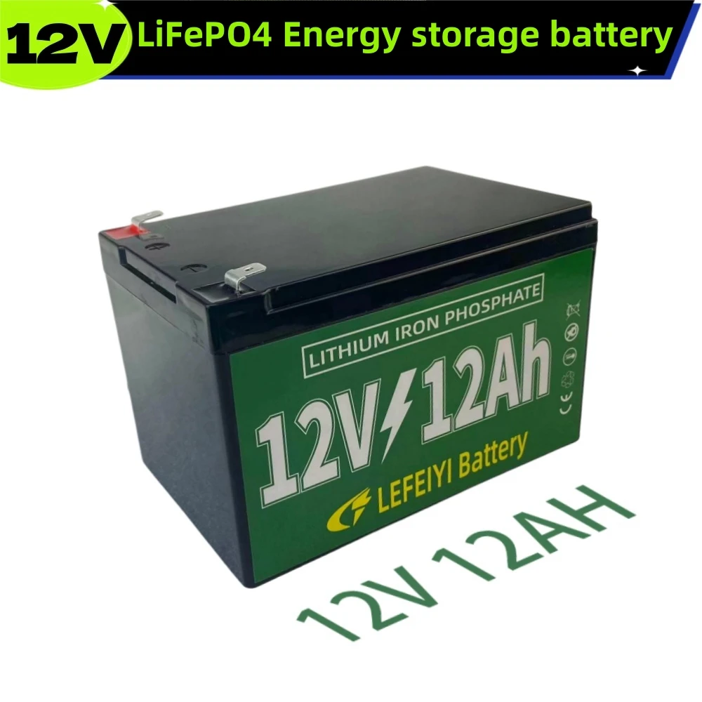 

12V 12Ah Rechargeable LiFePO4 Battery Pack Built-in 4S BMS For Led Lighting Devices Household Appliances