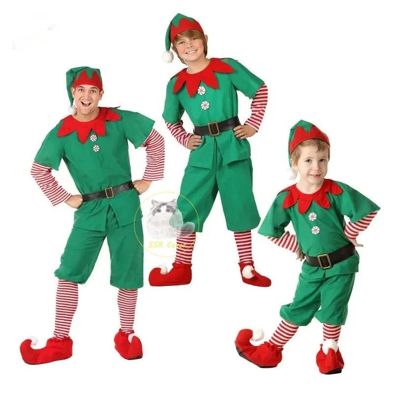 

Детский косплей Yiyi для мальчиков и девочек, взрослый эльф Cos, танцевальная вечеринка, рождественские костюмы, костюмы на Хэллоуин для Fa