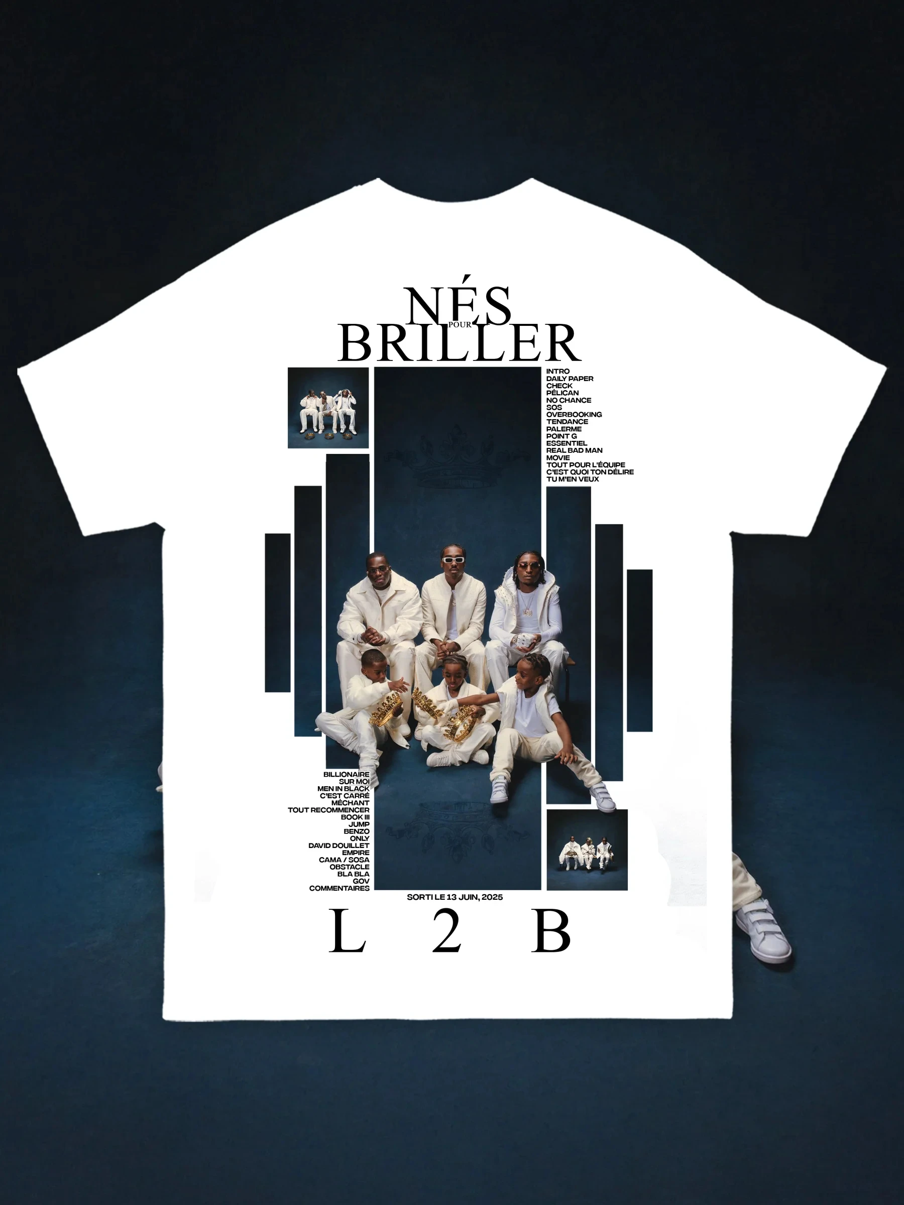 New 2026 Nés Pour Briller Printed Cotton T-shirt Men's Summer Casual Top Short Sleeve Classic Male Women Tee Unisex