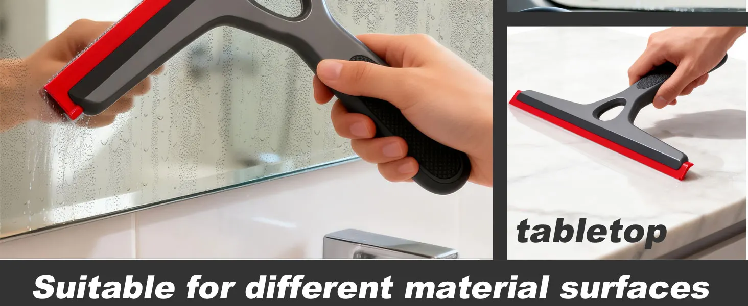 EHOMGUI 2er-Pack Silikon-Handabzieher für Badezimmer, Glas, Arbeitsplatten, Schreibtische, Autofenster – schnell trocknender Reiniger für mehrere Oberflächen – Detail 5