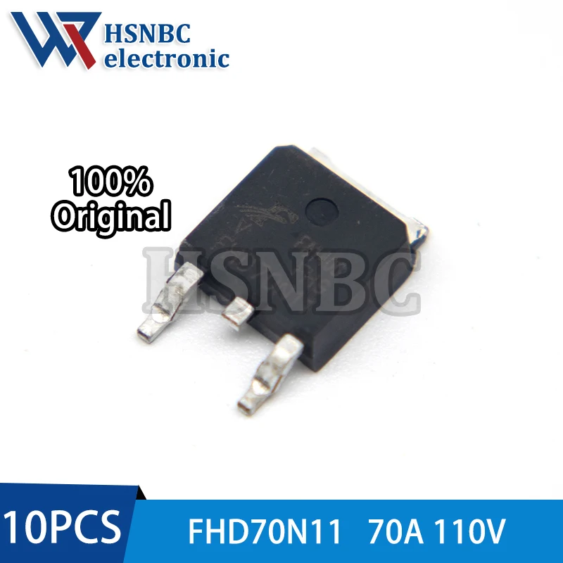 10PCS FHD70N11 70N11 FHD70N11V TO-252 70A 110V N-channel Power MOSFET Transistor 100% New Original
