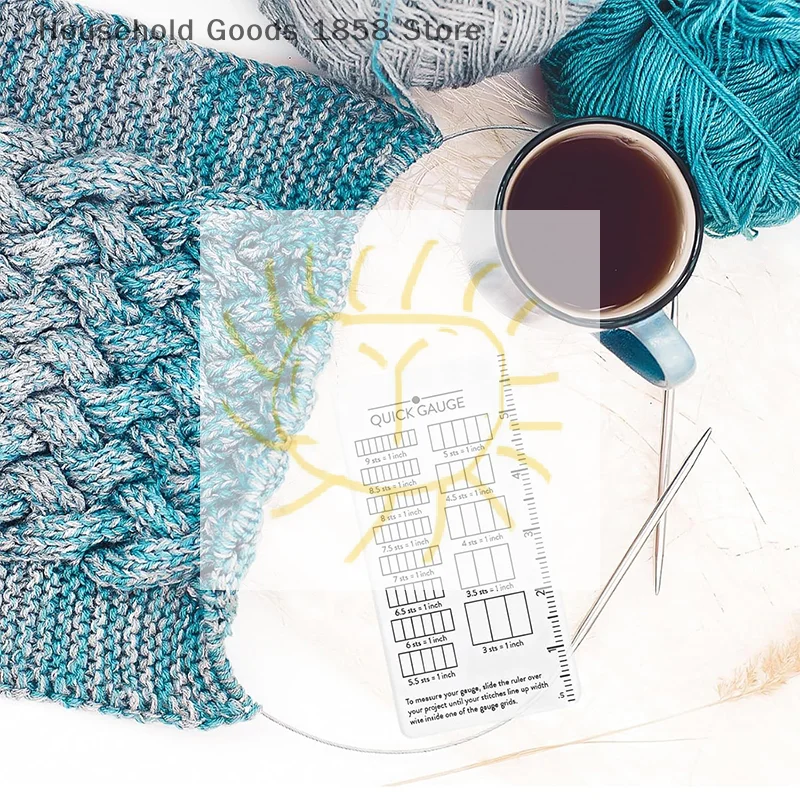 

Quick Gauge Ruler,Gauge Ruler For Knitting And Crochet,No Counting Needed,Easy To Measure Stitch Gauges For Sewing, Knitting