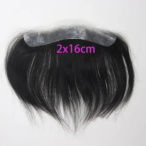 Мужской парик ESEEWIGS из натуральных волос 6 дюймов, цвет 1B