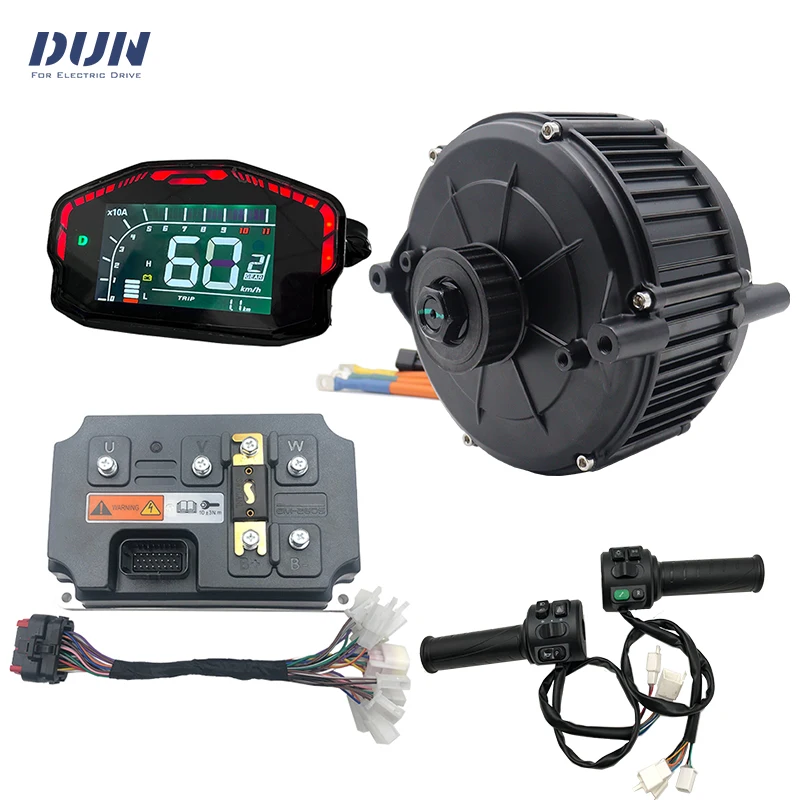 QS165 V2 5KW Mid-Drive Motor With EM260S Controller,DKD LCD Speedometer,Multi-function Accelerator for Light-Bee