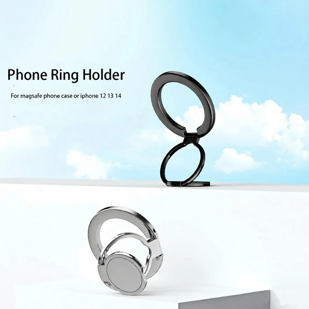MagSafe Strong Magnetic Mobile Phone Finger Ring Holder Portable Foldable Magnet Stand for IPhone 14 15 Phone Accessories