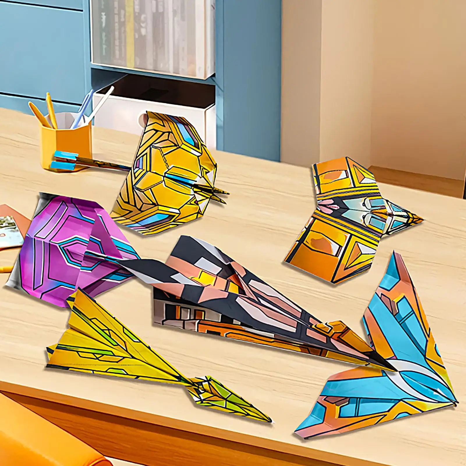 Paper Plane Kit 108 Sheet Airplane Crafts Paper For Kids Educational Toys Craft Supplies For Boys Girls Birthday Toddler