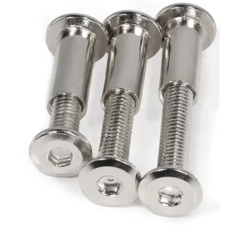 8mm 64mm Furniture Cabinet Screw Metal Hexagon Cap Chicago SS 304 Head Bolt Sleeve Connector