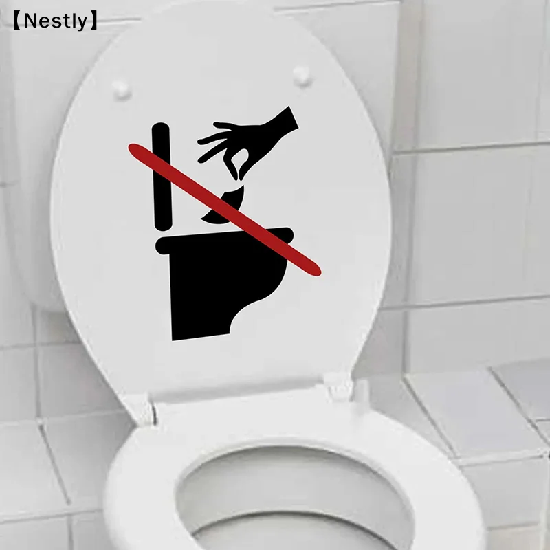 Warning Signs Toilets Are Prohibited From Throwing Garbage Car Stickers Schools Hospitals Factory Toilet Stickers PVC 〔Nest〕