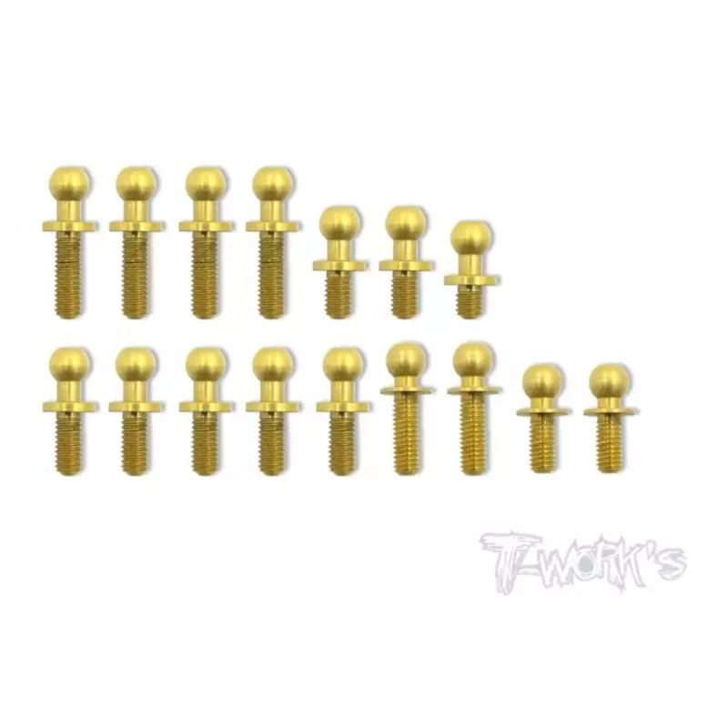 

Original T works TN-001-BD8 Titanium Nitride Coated Steel Ball End set ( For Yokomo BD8 )Professional Rc part