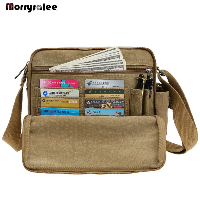 2024 New Men Canvas Bag Man Shoulder Bags Men\'s Casual Bag Messenger Bags Handbags Women Flap Fashion Single Zipper Soft Party