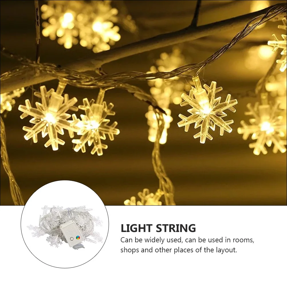 1Pcs Snowflake Lamp String LED Warm Light String Light Christmas Decoration Party Lighting Christmas Tree Ornament