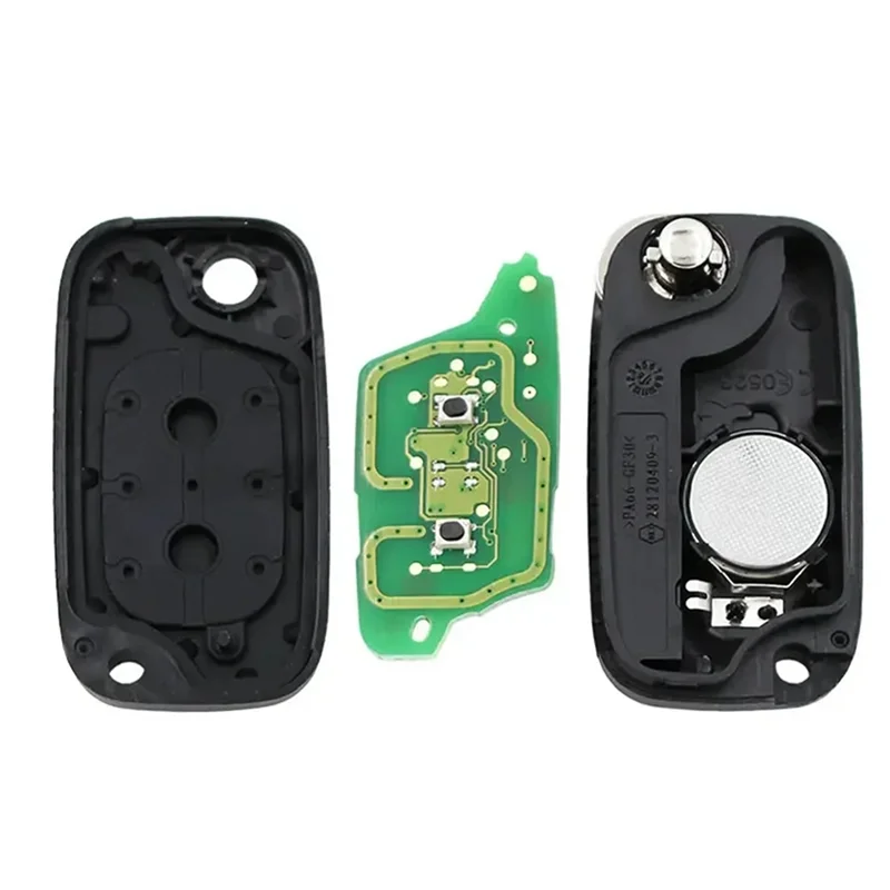 

Car 2 Buttons Folding Flip Remote Key 433MHZ ID46 PCF7961 Chip For Renault Clio Twingo Kangoo Master Modus-AU62