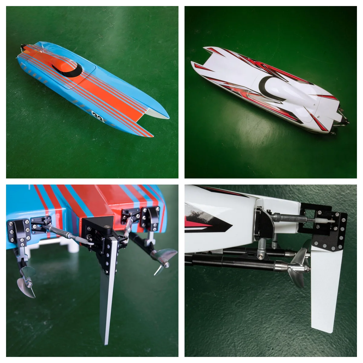 

100KM/H DTRC Fiber Glass RC Racing Boat E33 Radio Electric Speedboat Watercraft Model Dual Brushless Motor Propeller Ship Toys