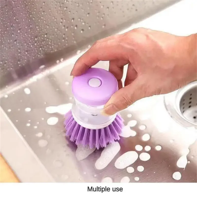 Kitchen Dishwashing Brush  Dispenser Wash Pot Brush Dishwasher Brush-Scrubber Kitchen Cleaning-Brush Tool Cleaning Accessories