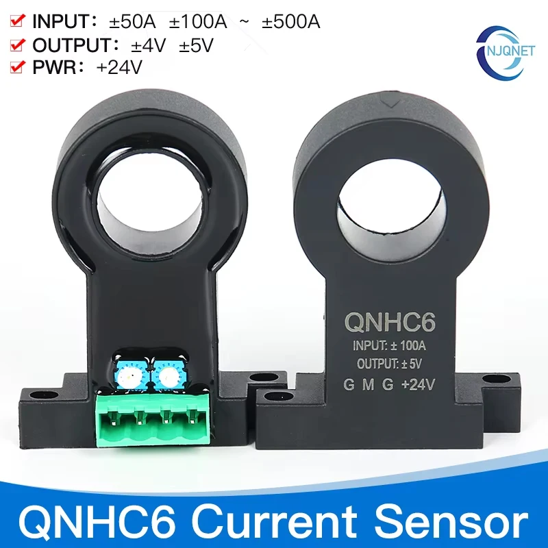 

hall effect current sensor QNHC6 Input ±50A ±100A ±200A ±300A Output ±5V ±4V hall effect dc current transducer factory