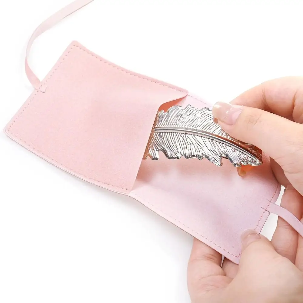 Bolsa de microfibra con cuerda para joyería, paquete de joyería de lujo, estilo sobre rosa, embalaje de pulsera, bolsa de pajarita